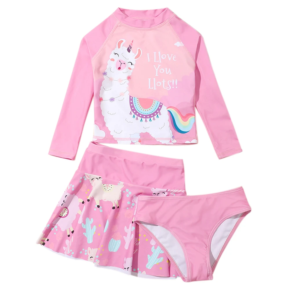 

Летний женский купальник-тройка с разрезом, Купальник с длинным рукавом для девочек