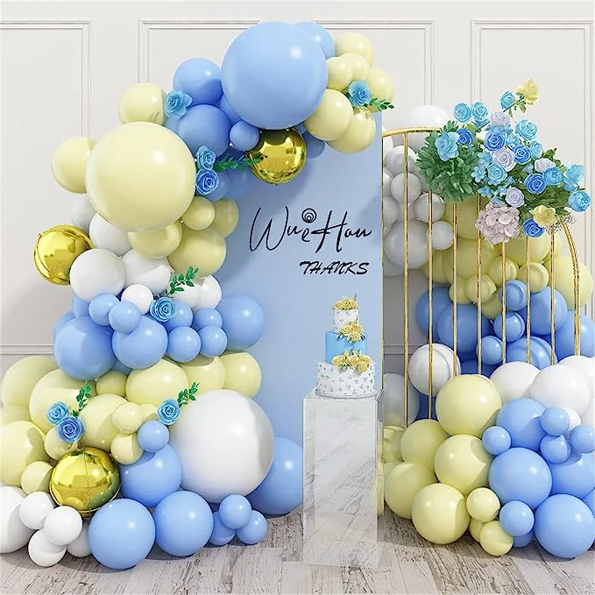 

Yellow Blue Balloon Garland Arch Supplies Kids Birthday Party Decorations Wedding Balloons Baby Shower Gender Reveal Accessories