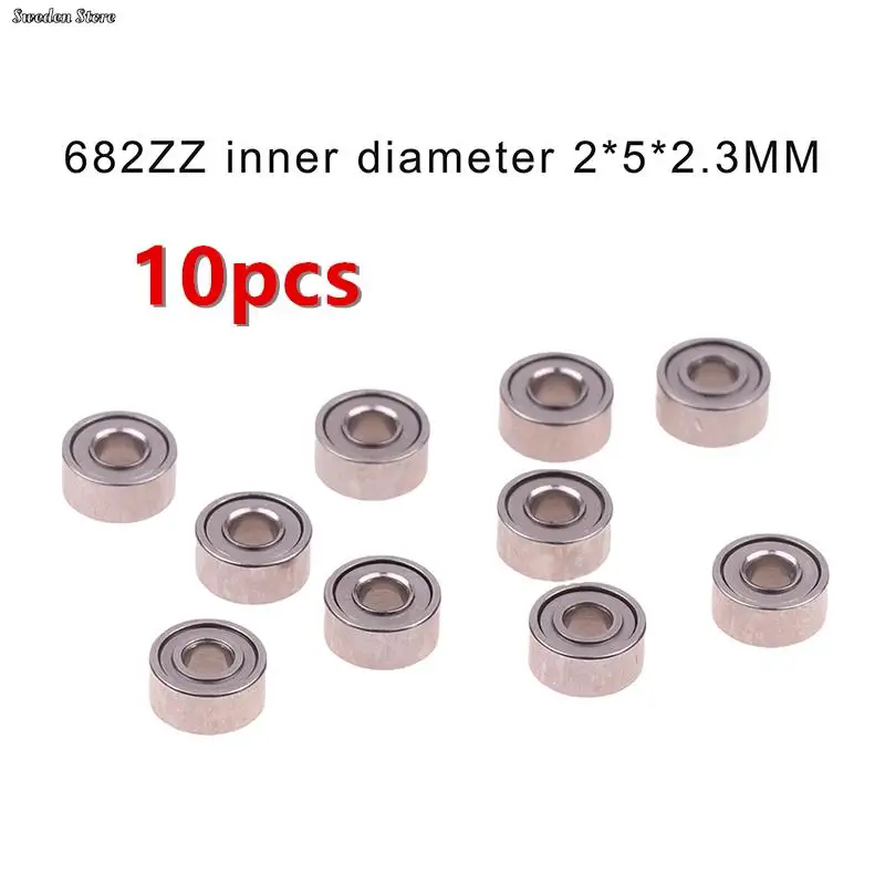 

10pcs 682ZZ 2*5*2.3mm Bearing Shielded Deep Groove Ball Bearings Miniature Full Ball Bearings Wholesale