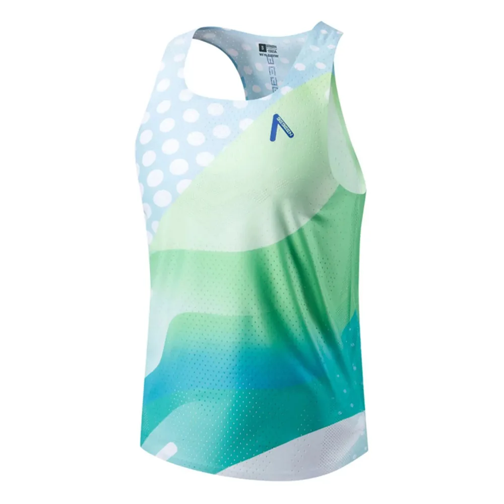 Майка мужская быстросохнущая для спортзала дышащая сетчатая модная жилетка без