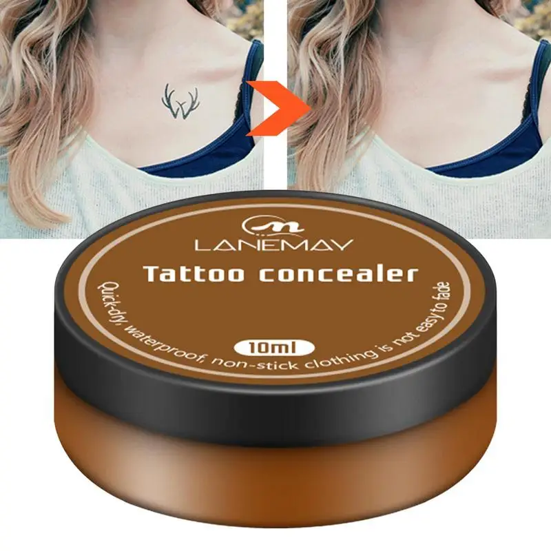 

Waterproof Concealer For Scars Double Color Leg Foundation Waterproof 10ml Full Coverage Makeup For Dark Spots Liquid Multi-Use
