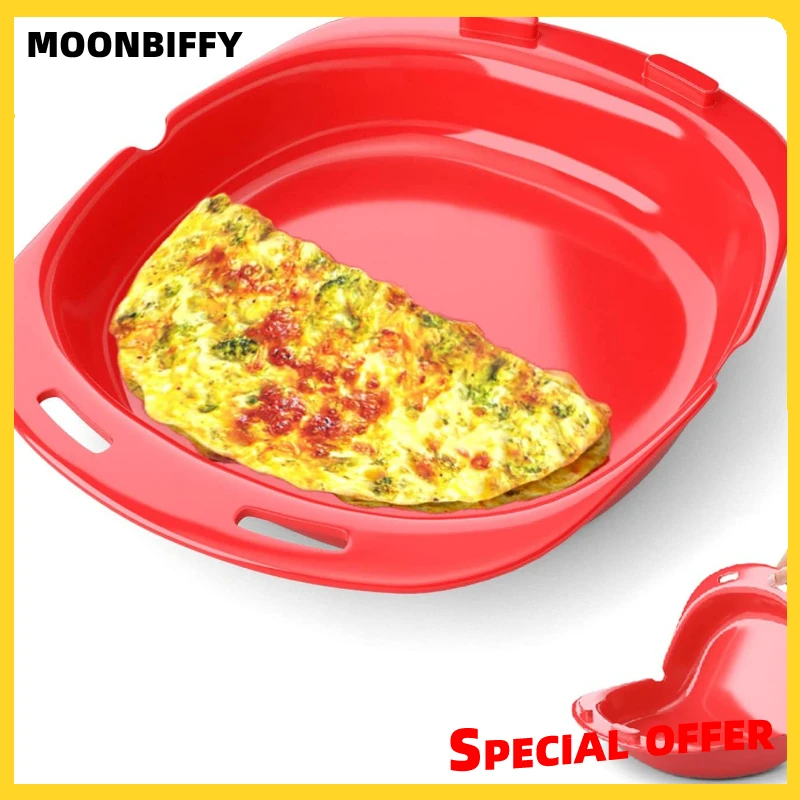 

Microwave Silicone Omelette Omelet Baking Pan Tray Egg Roll Maker Cooker Steamer Convenient Easy and Time-saving Oven Mold Tool
