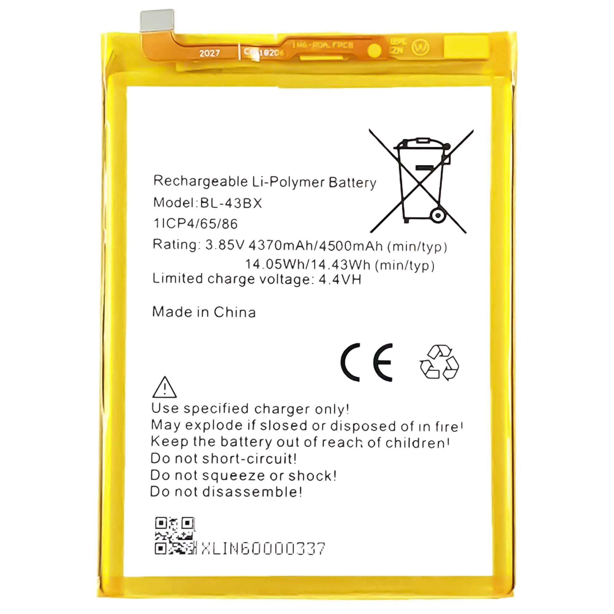 compatible for infinix x604note 5 bl 43bx 4500mah phone battery series free global shipping
