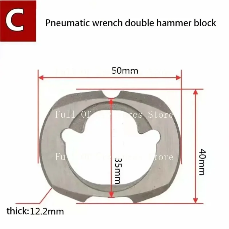 Chave De Impacto Ar Ferramentas Pneum닥 Bloco Greve Bigorna Motorista Eixo Martelo Peças Reparo
