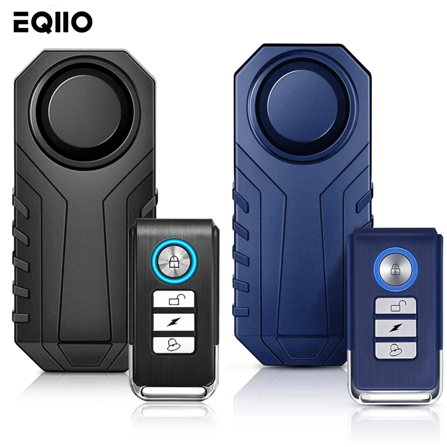 Eqiio Bicycle Motorbike Alarm Bell 113dB Electric Bike Security Anti Theft Wireless Remote Control Vibration Detector