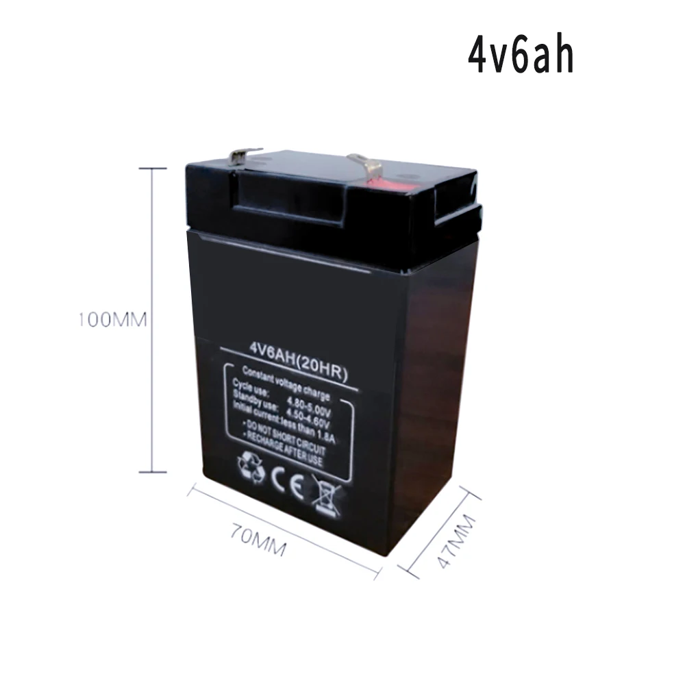 4V6ah Storage Batteries 4V 4ah 5ah 6aH Lead-acid Accumulator Battery For LED Emergency Light Children Toy Car Electronic Scale