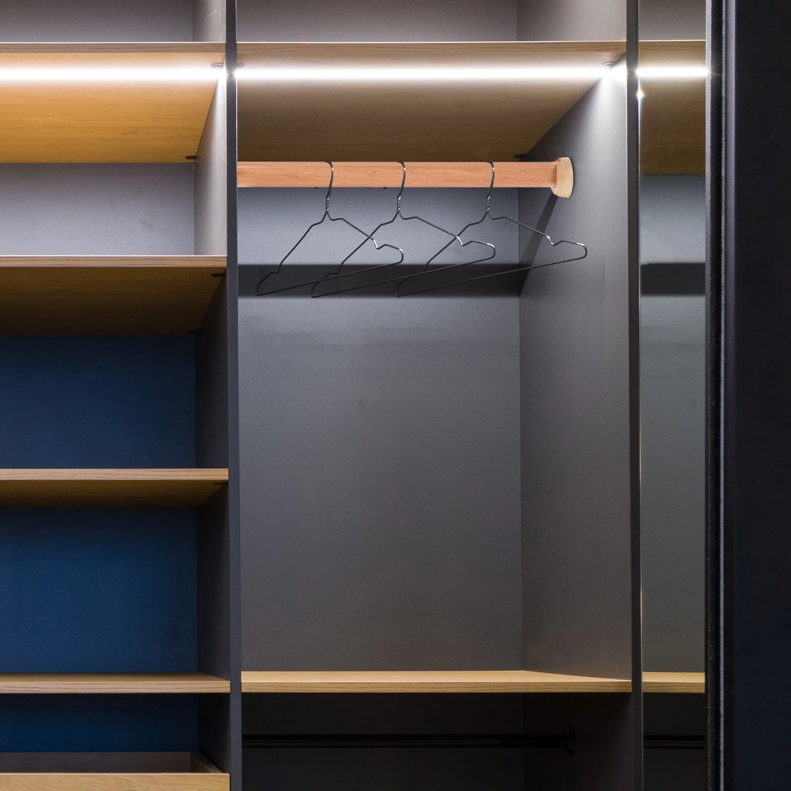 Подвесная штанга для гардероба стержни одежды деревянная ванной комнаты