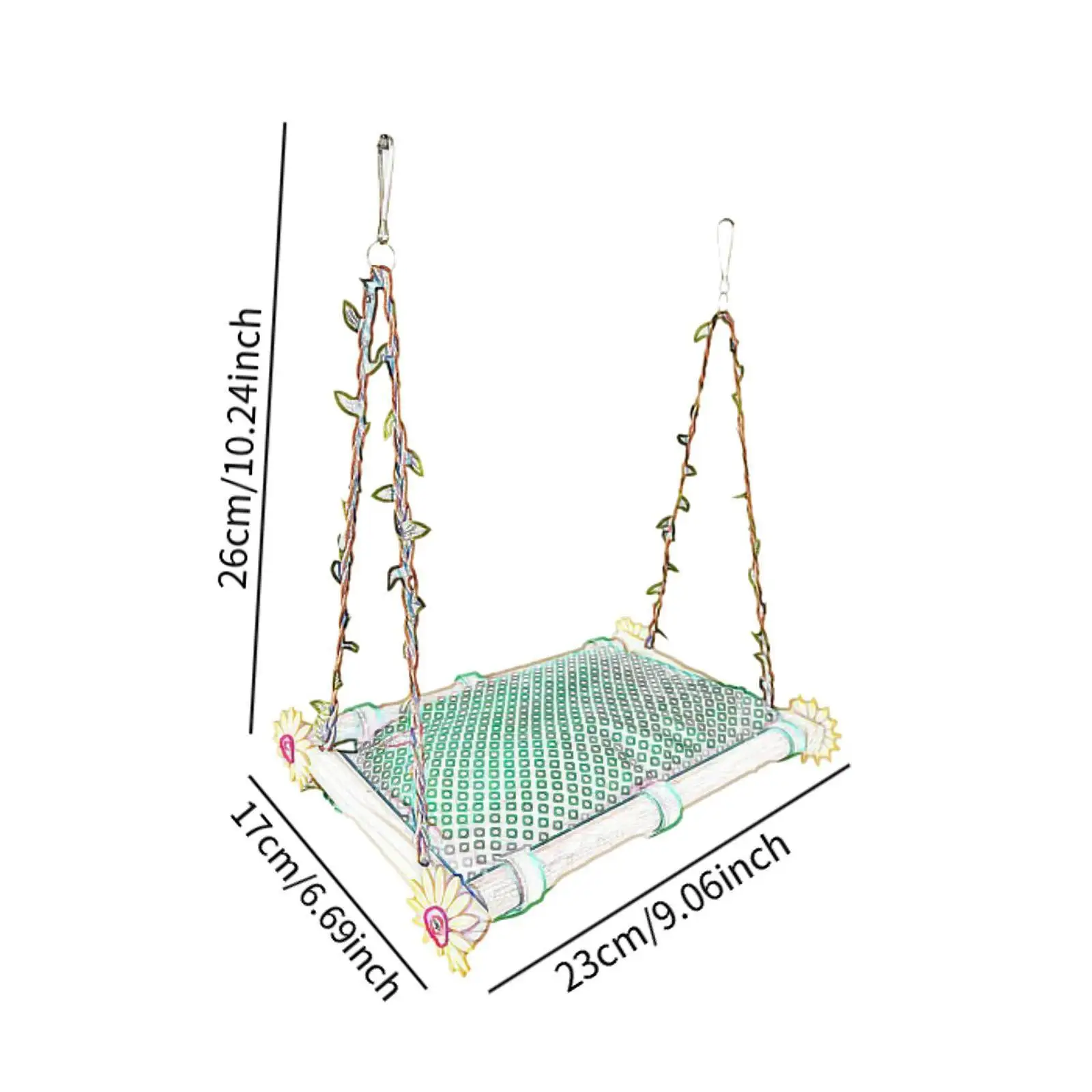 Клетка для попугая гамак игровой стенд деревянные аксессуары игрушка упражнений