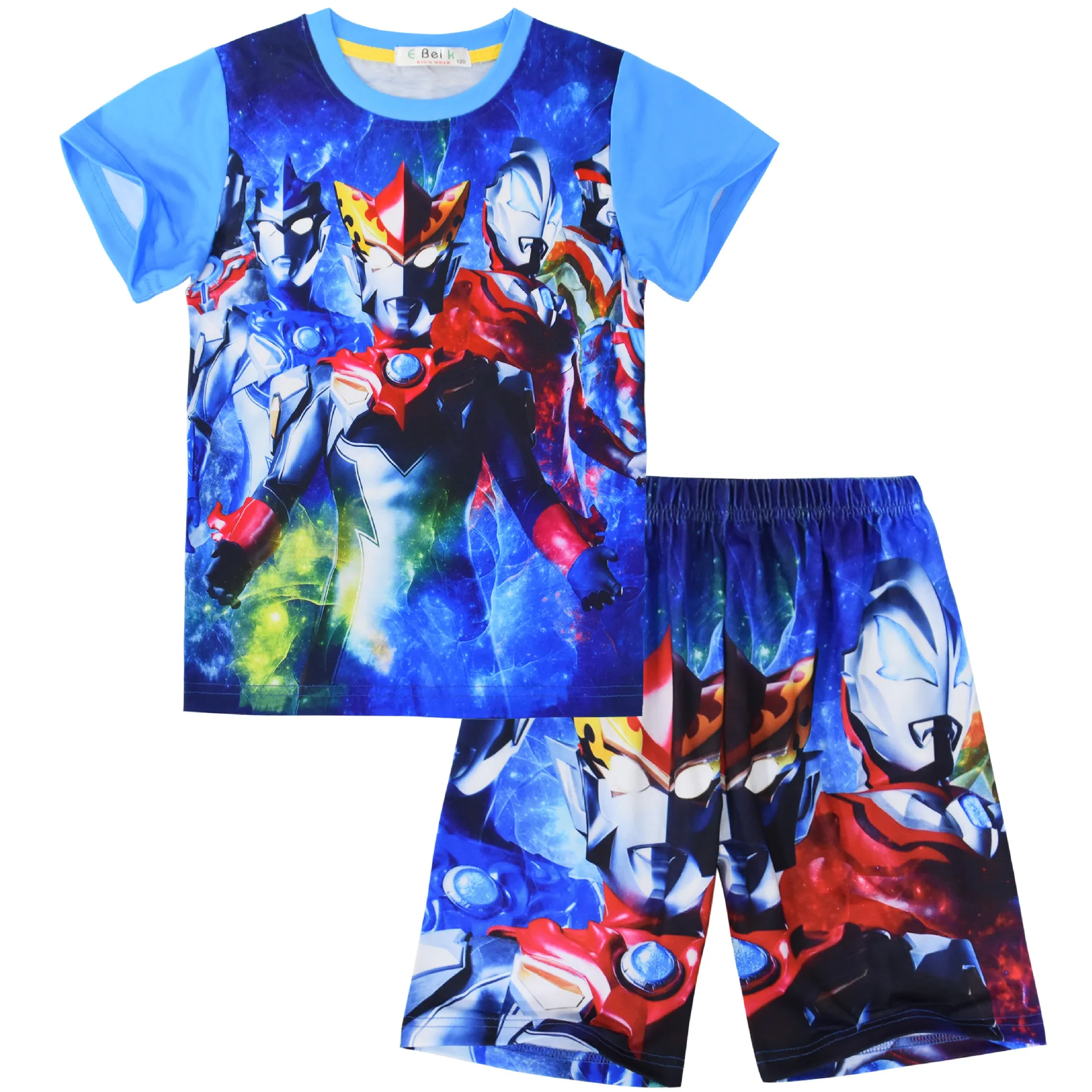 

Kids Cartoon Hero Printed Clothes Summer Girls Boys Cotton Short T-shirt and Pants Pajamas Set Casual 2pcs Sleepwear Suit