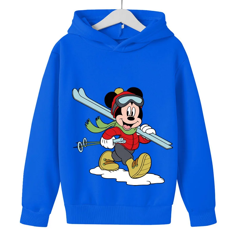 

Одежда для мальчиков с Микки Маусом Disney, хлопковая верхняя одежда, Мультяшные рождественские детские топы для девочек, детская толстовка с ...