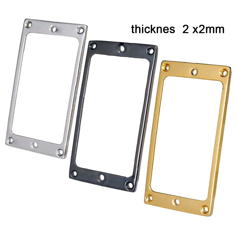 

2Pcs Pickup Rings 2mmx2mm Metal Electric Guitar Humbucker Pickup Surround Frame Mounting Ring Mounting Ring Frames Accessories