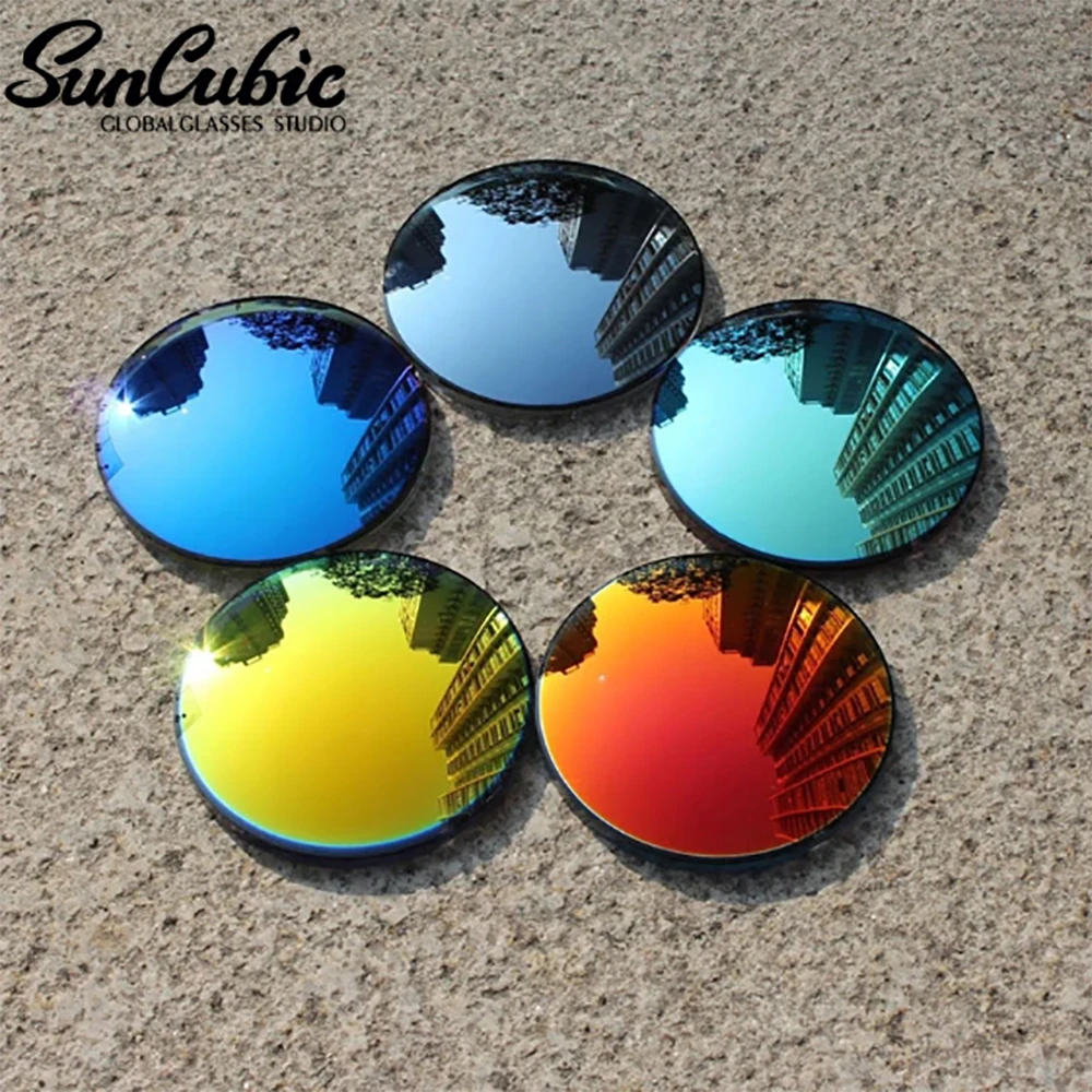

Солнцезащитные очки SunCubic 1,56, Модные цветные поляризационные зеркальные светоотражающие солнцезащитные очки UV400, линзы по рецепту для вождения, солнцезащитные очки для близорукости