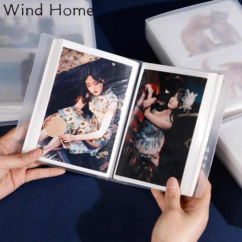 

3/4/5/6/7inchTransparent Photo Album 120 Pockets Idol Fan Photocard Holder Storage Collect Anniversary Book Stickers Card Album