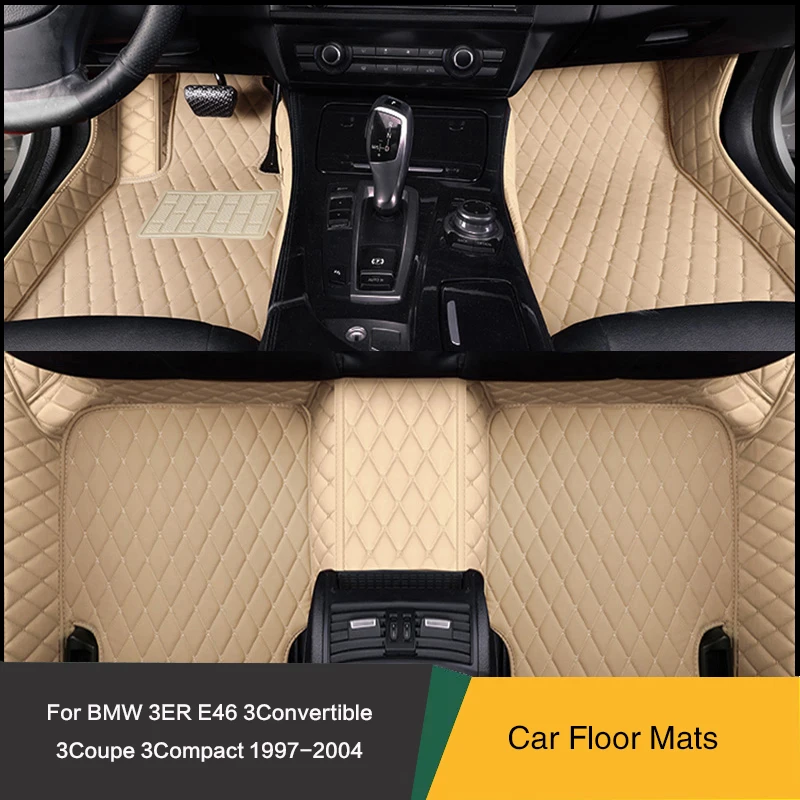 

Custom Car Floor Mats Special For BMW 3ER E46 3Convertible 3Coupe 3Compact 1997-2004 Years Leather Carpet Car Accessories