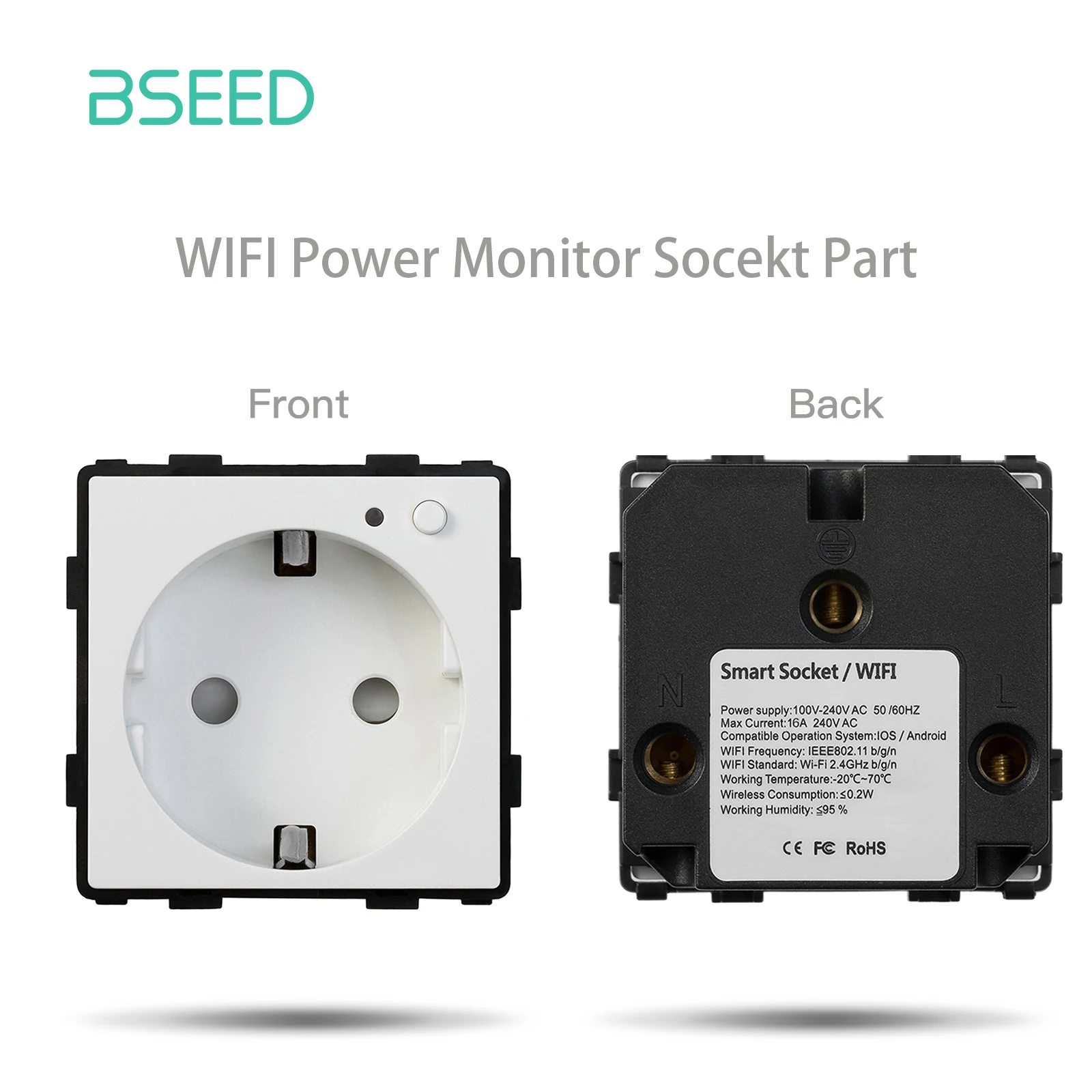 

BSEED Wi-Fi электрические розетки с монитором мощности