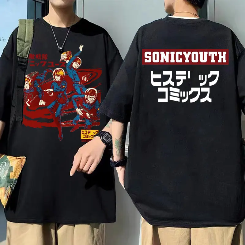 

Limited 1992 Sonic Youth The Hysteric Japan Tour Graphic T Shirt Male Oversized Hip Hop Tees Men Women Vintage Punk Rock T-shirt