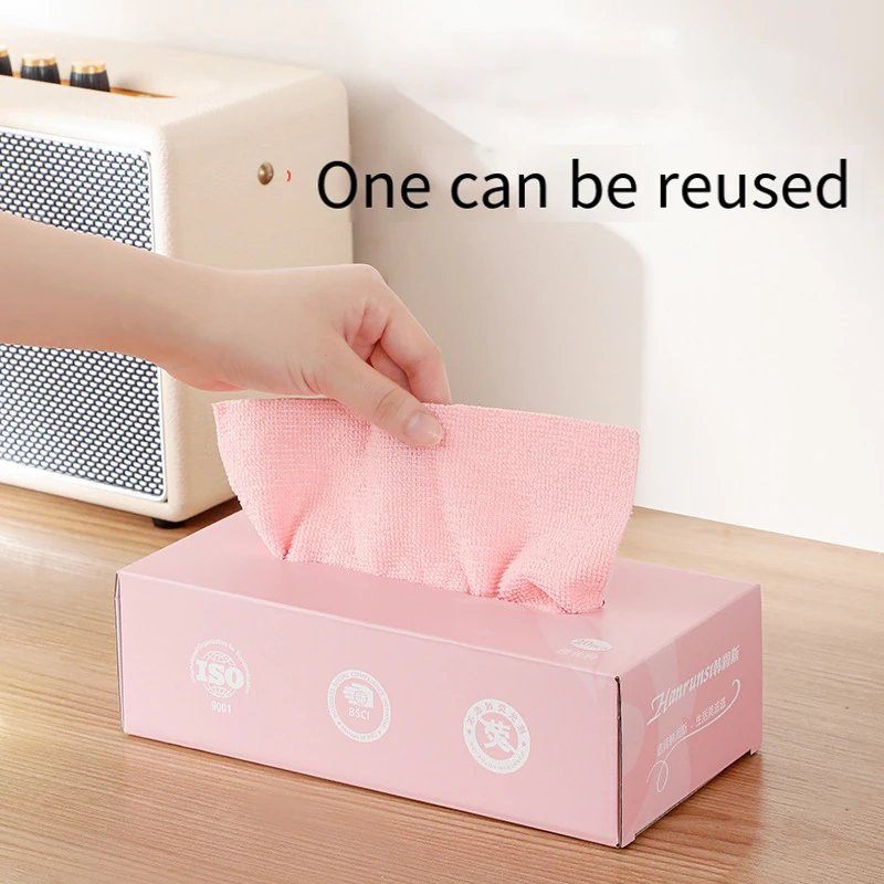 

Kitchen Rag Dishwashing Cloth Non-stick Oil Non-woven Cleaning Cloth Absorbent Scouring Rad Dish Cloth 20 Sheets Disposable Rag