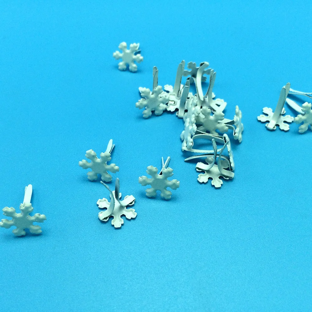 100 шт. латунные ногти в виде снежинок детские белые кирпичи металлические