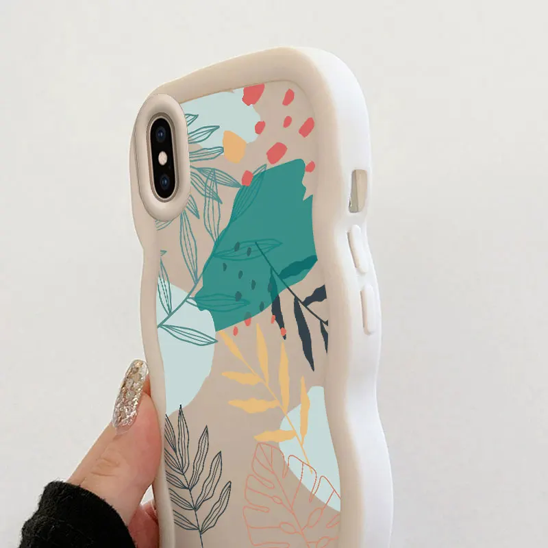 Чехол для телефона с зелеными листьями Macalong iPhone 7 8 PLUS SE 2020 2022 X XS MAX мягкий чехол