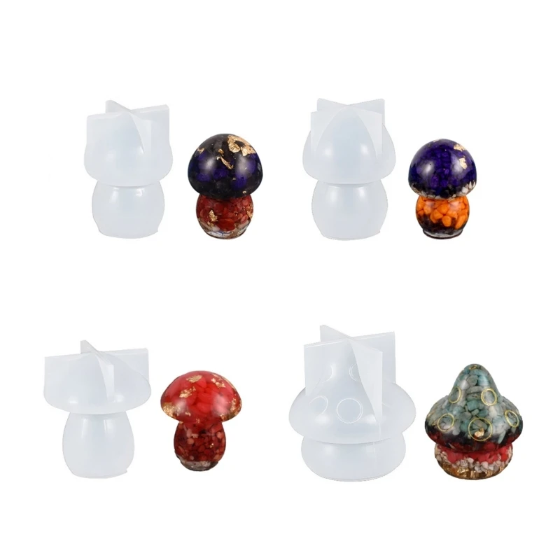 

Силиконовая форма для мыла в виде грибов, 4 шт.