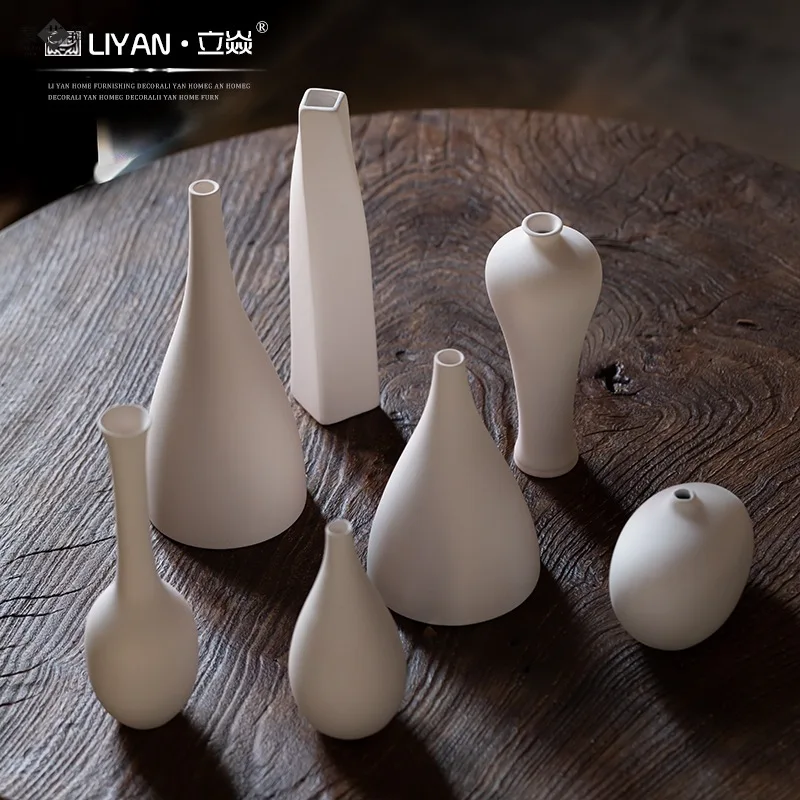

Chinese Zen Simple Ceramics Diy Pottery Pottery Bar Training Vegetarian Biscuit Decoration Flower Arrangement Vase Decoration Ve