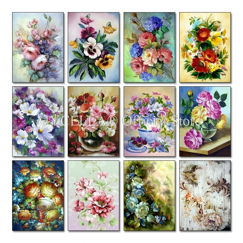 

Алмазная 5D картина с розами, Набор для вышивки крестиком, мозаика для творчества