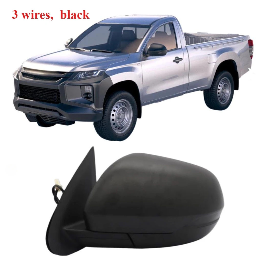 

1 шт. 3-проводное черное боковое зеркало для L200, стекло заднего вида для Pajero Sport, заднее парковочное зеркало для зеркала заднего вида на 2019 год 7632D645