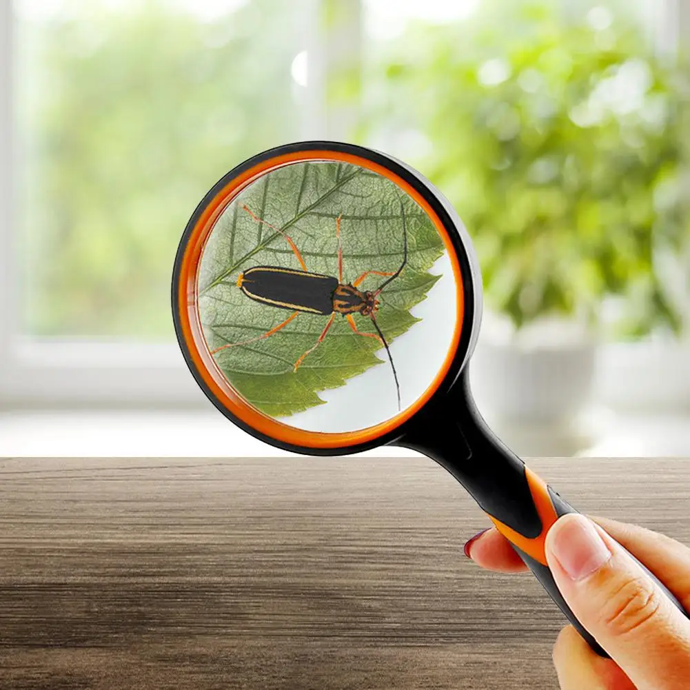 

50mm Portable Handheld Magnifying Glass 10X Retro Handle Magnifier Eye Loupe Glass For Seniors Inspecting Jewelry Newspaper Tool