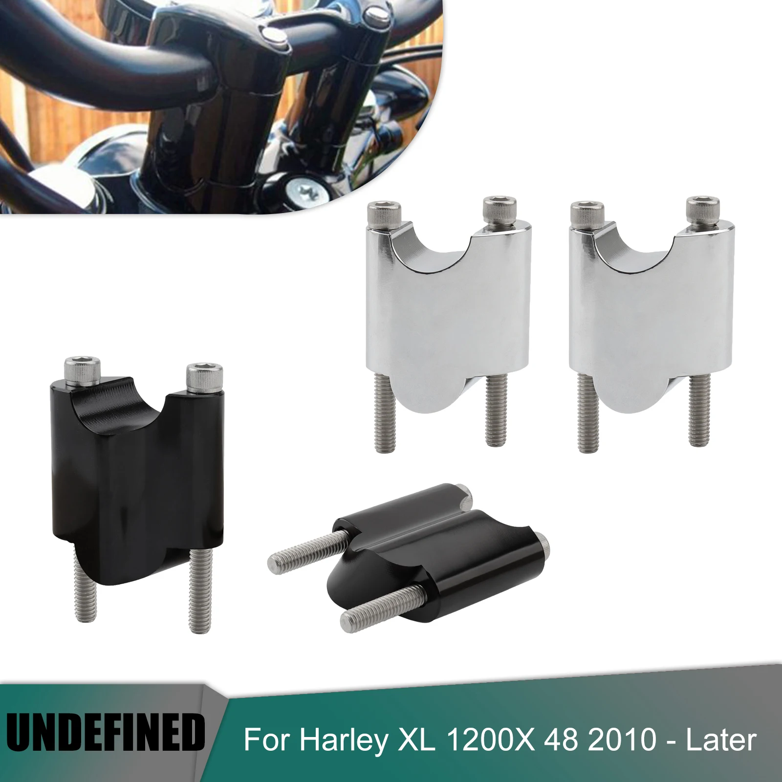 

2"Handlebar Riser Motorcycle Handle Bar Heighten Block Extension Kit For Harley Sportster 48 XL1200X XL1200XS 10-22 Accessories