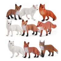 9pcs animals figurines foxes animal toy figures set miniature animal model toys realistic wild forest animals figurines gifts