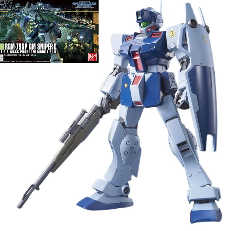 

Оригинальный фотоальбом Bandai, экшн-фигурка модели HGUC 1/144 реальный GM снайпера 2 Gunpla, аниме, игрушки, подарок для детей, Новинка