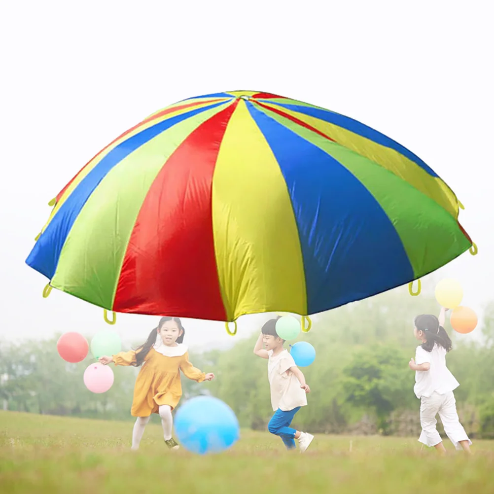

11 Meter Children Parachute Colorful Parachute Kids Fly for School Activity Birthday Parties Picnics