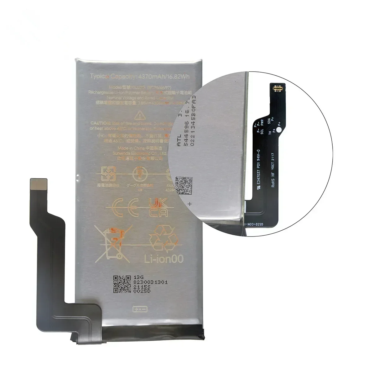 100% оригинальный запасной аккумулятор GLU7G 4370 мАч для Google Pixel 6A Pixel6 A оригинальные