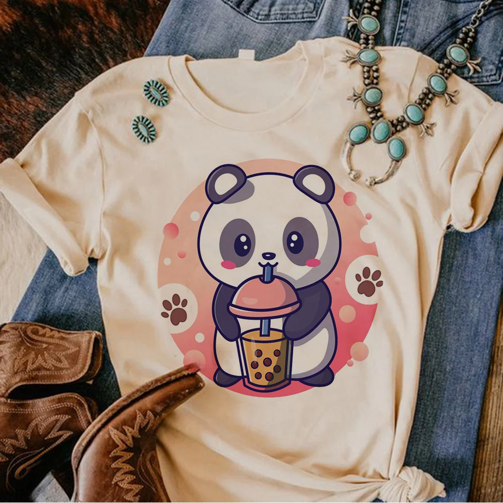 

Bubble Tea top women anime tshirt female funny clothing