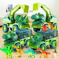 new tyrannosaurus car toy dinosaurs transport car carrier truck toy pull back vehicle toy with dinosaur gift for boys birthday