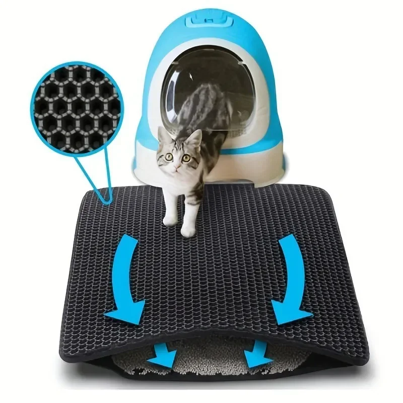 Коврик для кошачьего туалета двухслойные нескользящие подушечки нескользящий