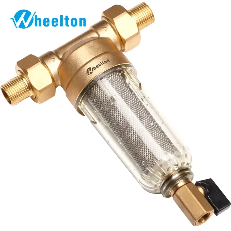 

Wheelton Prefilter Whole House Water Filter Purifier System 59 Brass 40micron Stainless Steel Mesh Russian Warehouse Freeship