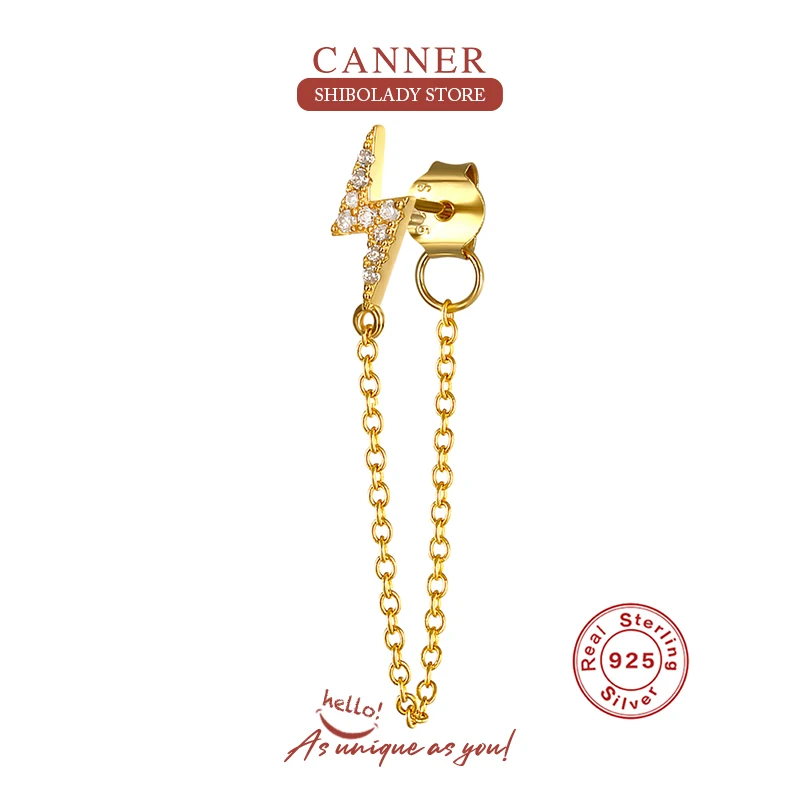 

925 Sterling Silver Chain Tassel Earrings for Women 1pcs Gold Silver Color Sunflower/Lightning/Snake Earrings Fashion Jewelry