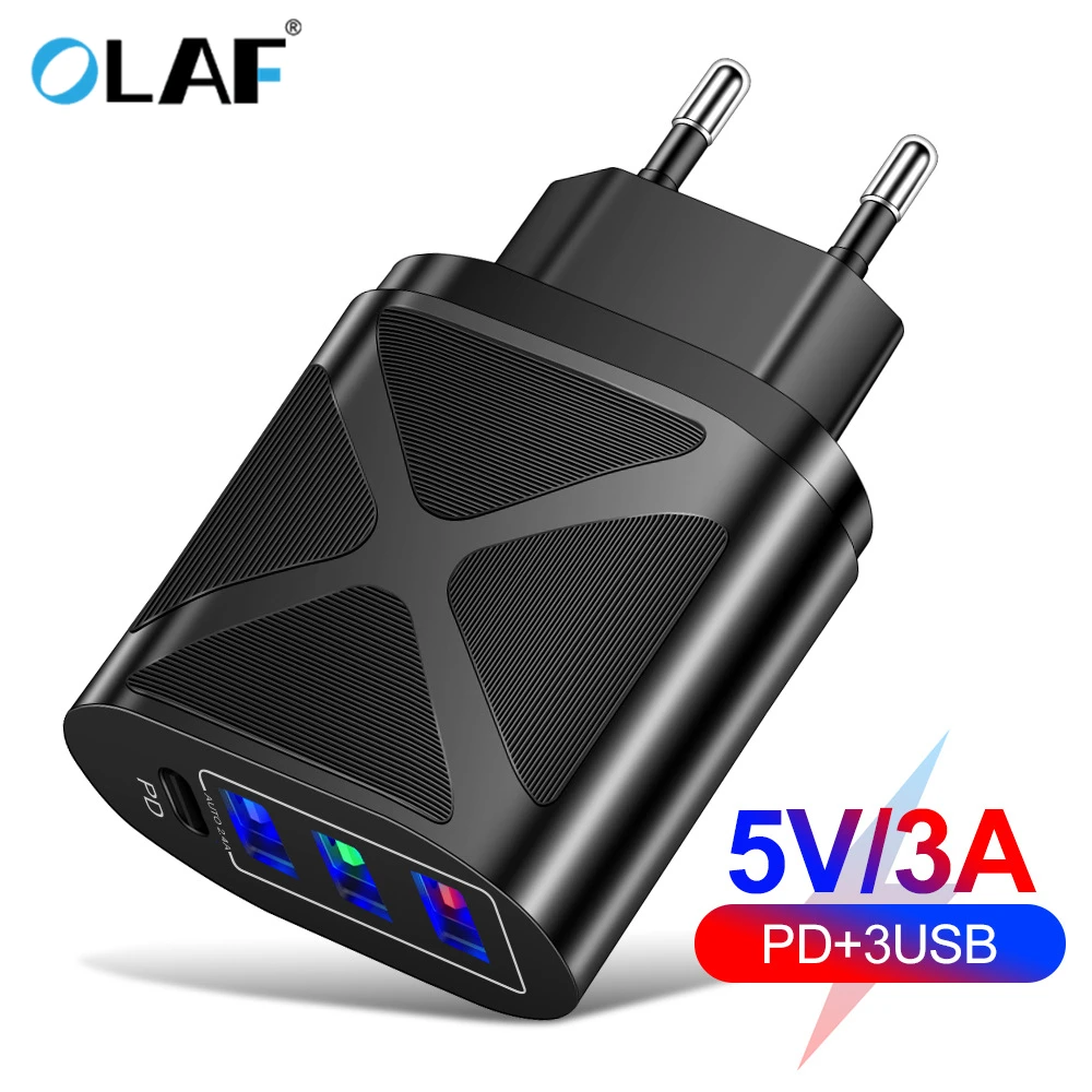 

Сетевое зарядное устройство с 3 USB-портами и поддержкой быстрой зарядки, 48 Вт