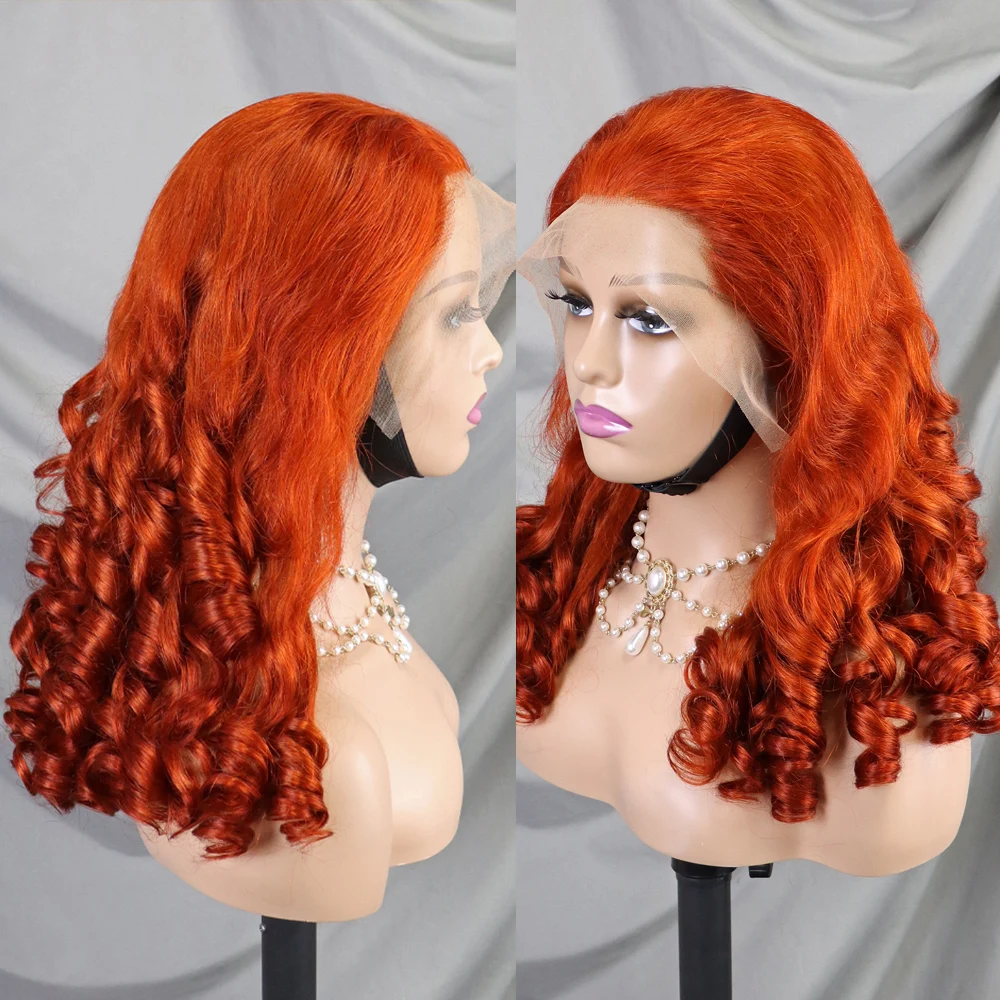 Имбирный цвет 300 Плотность 100% человеческие волосы Свободная волна Фуми Упругий