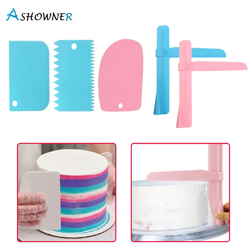 

Dough Cake Cutter Slicer Spatula for Cake Cream Scraper Pasty Cutters Scraper Spatulas Irregular Teeth Edge DIY Smoother