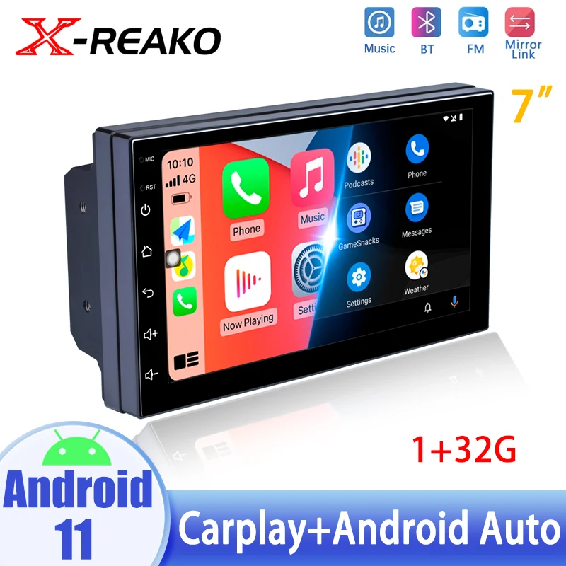 

X-REAKO 2 Din 7''Andriod 11 Car Multimedia Player GPS Navigation Bluetooth Car Audio Wifi USB FM MirrorLink HD Car Audio Radio