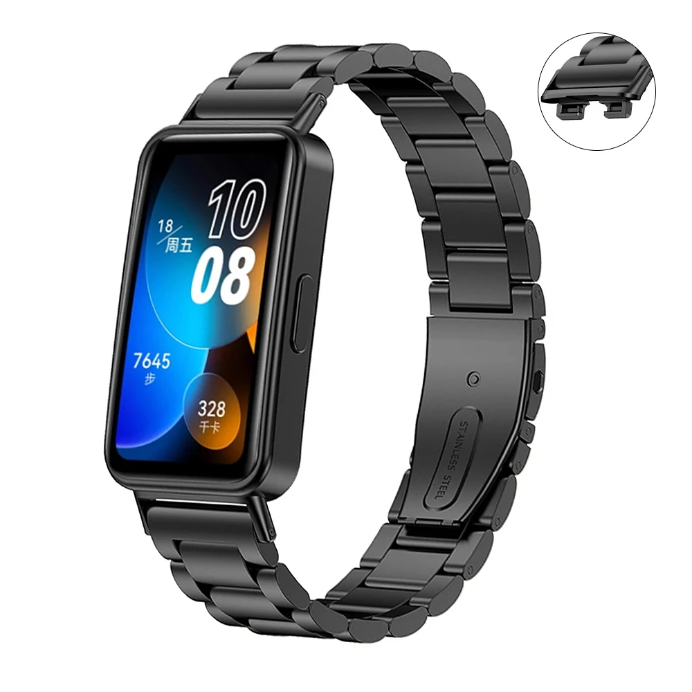 Ремешок из нержавеющей стали для Huawei Band 9 8 женский и мужской ремешок часов петля