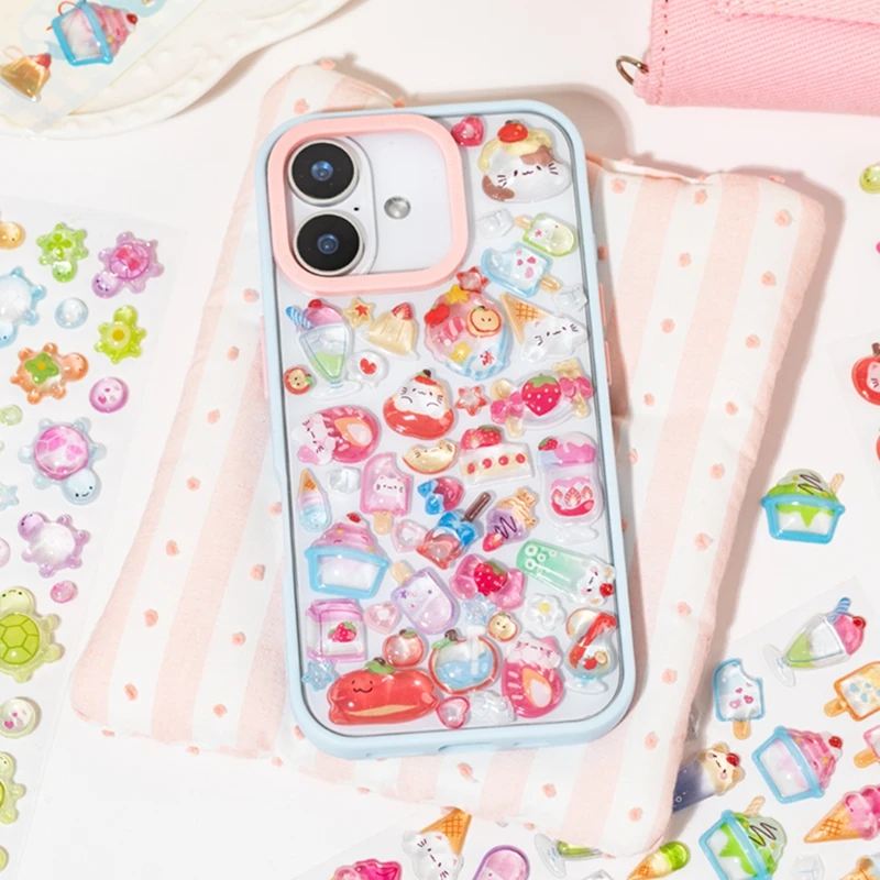Kawaii наклейки забавные милые мороженые Furit домашние животные падение 3D рельефная наклейка Скрапбукинг Diy декор для дневника журналы канцелярские принадлежности (art.: 3920d3fed6954) - 3920d3fed6954