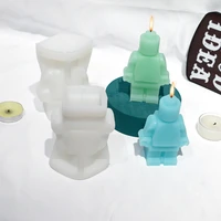 lego robot scented candle diy crystal epoxy resin decorating tools handmade soap mold gypsum soap making supplies silicone mold