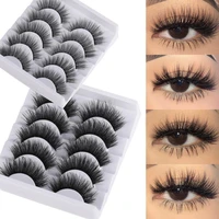 1 set false eyelash 3d effect non allergic long usage term professional makeup individual cluster eyelashes for girl