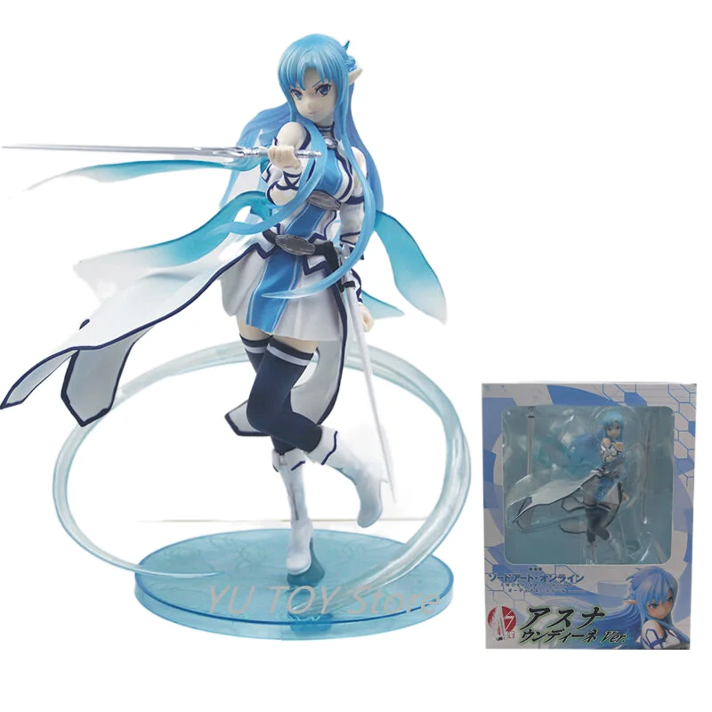 

Japanese Anime Sword Art Online Asuna Yuuki Water Spirit Kirito Asuna PVC Action Figure Toy Collection Model Doll Gift