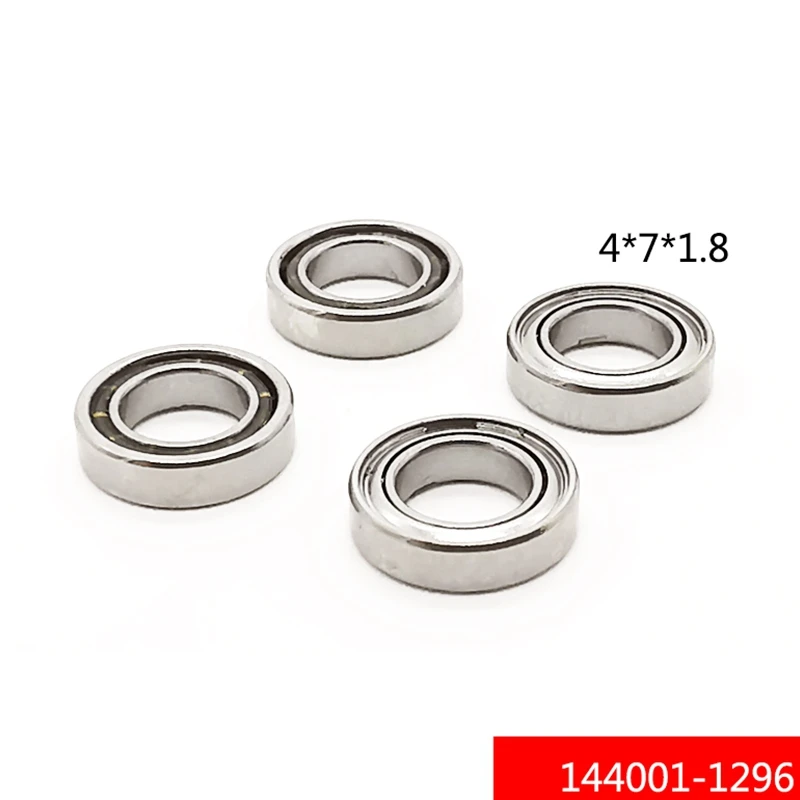 

12 шт. подшипник 144001-1296 для Wltoys 144001 1/14 4WD, запчасти для радиоуправляемых автомобилей, обновленные аксессуары, 4x7x8