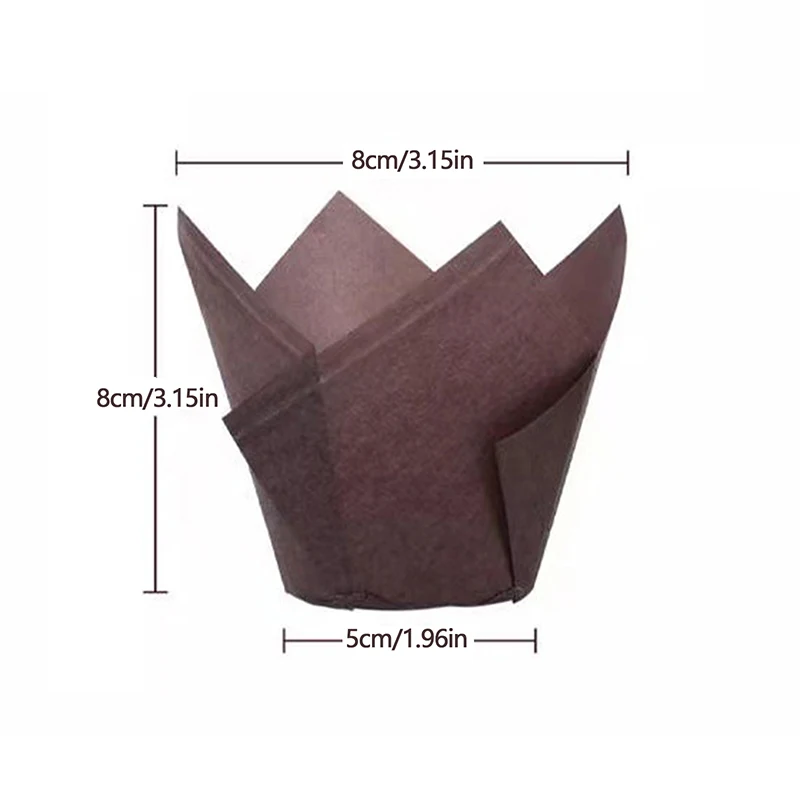50 шт. бумажные стаканчики для кексов-тюльпанов маслостойкая подкладка кексов