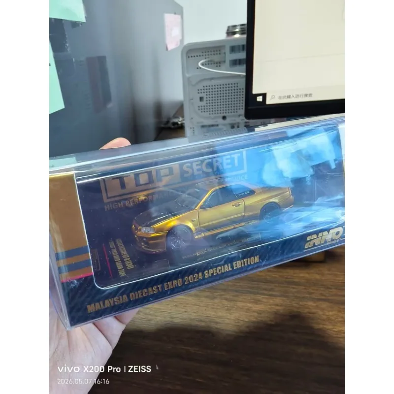 INNO 1:64 Эксклюзивная модель с выставки в Малайзии, GTR-34, литая модель из сплава, подарок для мальчиков, коллекционный предмет для взрослых, декоративный элемент. (art.: 3920da59d6aeb) - 3920da59d6aeb